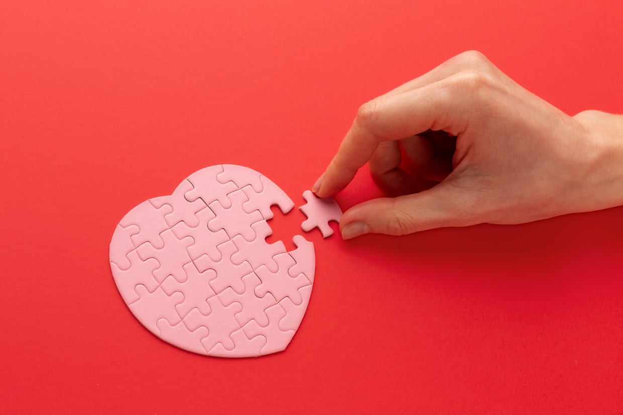 Puzle con forma de corazón